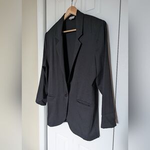 Vtg Black Single Button Blazer. Size 10.